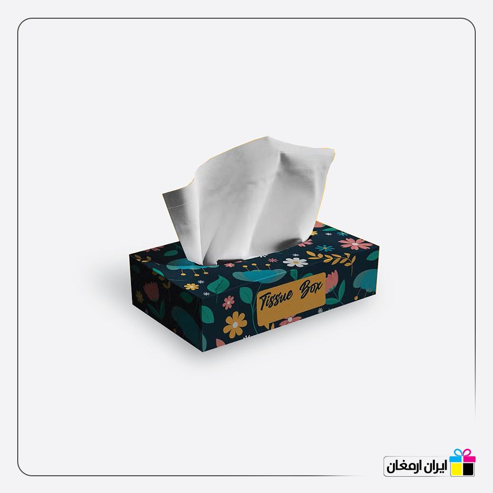 جعبه دستمال کاغذی ماشینی 50 برگ دولایه