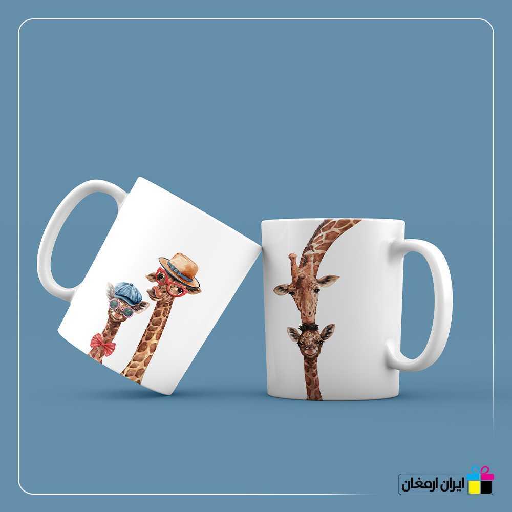 لیوان سرامیکی زرافه کاپل