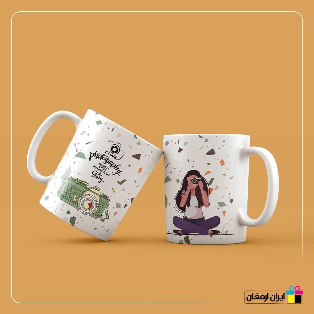 لیوان سرامیکی دخترعکاس