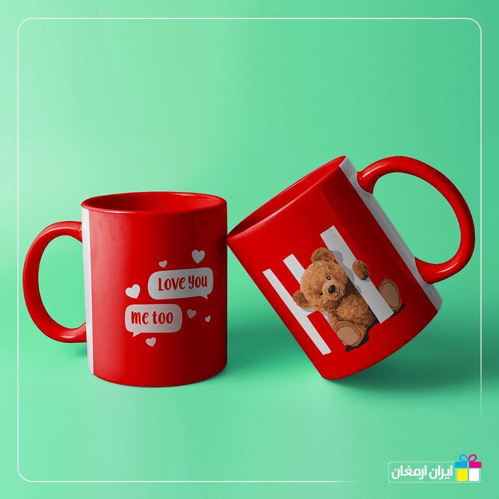 لیوان سرامیکی قرمز خرس