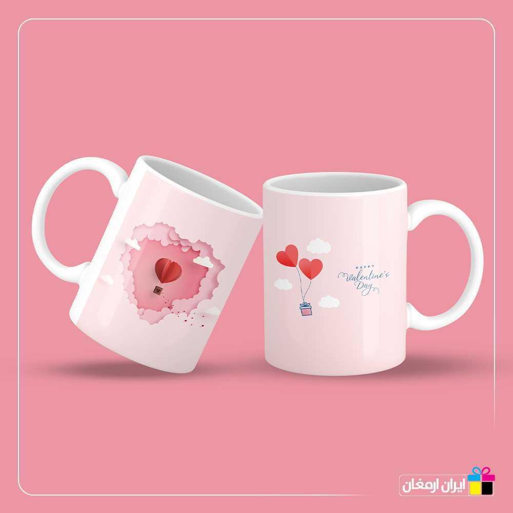 ماگ سرامیکی هدیه روز ولنتیان ساده