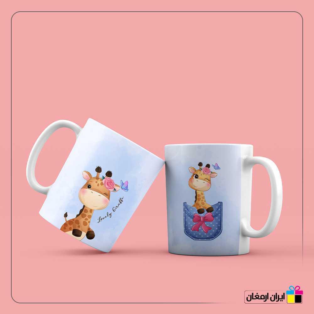 لیوان سرامیکی زرافه
