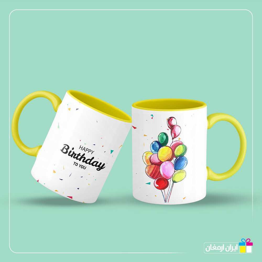 لیوان سرامیکی طرح بادکنک